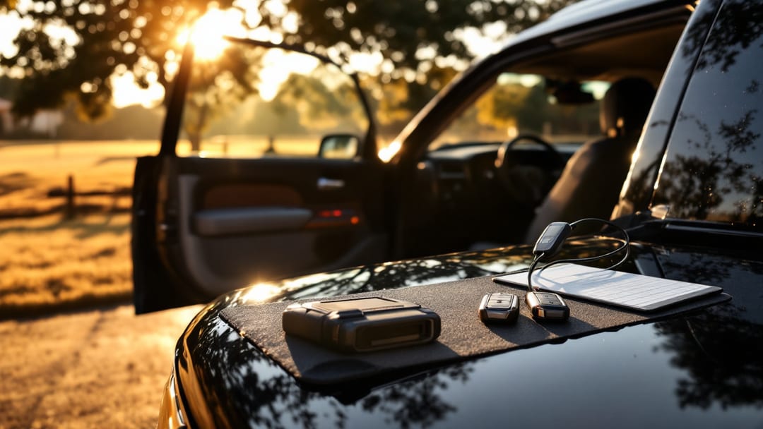 Programación de smart key para una Chevrolet Tahoe en una entrada residencial de Haltom City bajo el calor de una tarde de verano